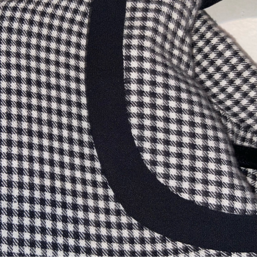 Vintage JG Hook Dress Womens Sz Large Pet Plaid Gingham Cottagecore Retro B&W - Picture 9 of 16